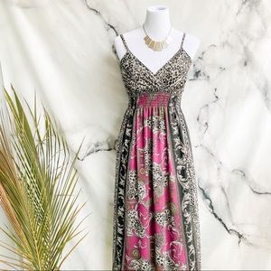 Animal Print and Magenta Dress